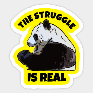 Panda the Struggle is Real Sticker